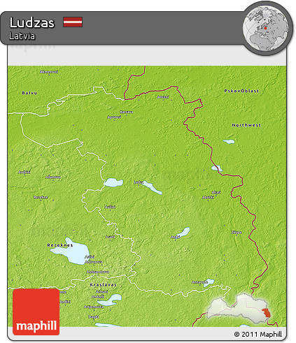 Physical 3D Map of Ludzas