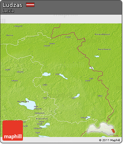Physical 3D Map of Ludzas
