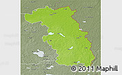 Physical 3D Map of Ludzas, semi-desaturated