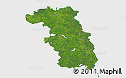 Satellite 3D Map of Ludzas, single color outside