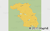 Savanna Style 3D Map of Ludzas, single color outside
