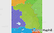 Physical Map of Ludzas, political outside