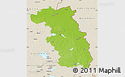 Physical Map of Ludzas, shaded relief outside