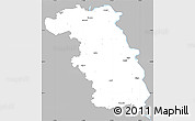 Gray Simple Map of Ludzas, single color outside