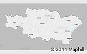Gray 3D Map of Madonas, single color outside