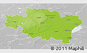 Physical 3D Map of Madonas, lighten, desaturated