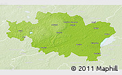 Physical 3D Map of Madonas, lighten