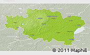 Physical 3D Map of Madonas, lighten, semi-desaturated