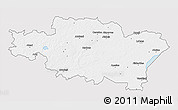 Silver Style 3D Map of Madonas, single color outside