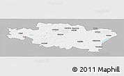 Gray Panoramic Map of Madonas, single color outside