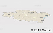 Shaded Relief Panoramic Map of Madonas, single color outside