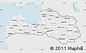 Silver Style Map of Latvia, single color outside
