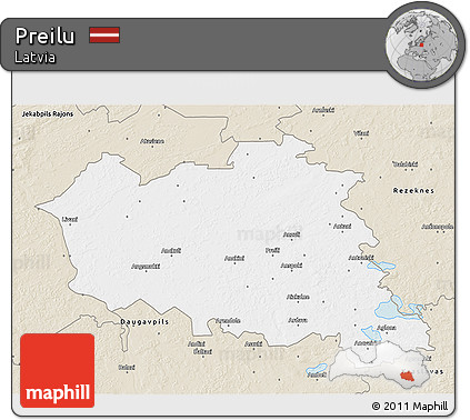 Classic Style 3D Map of Preilu