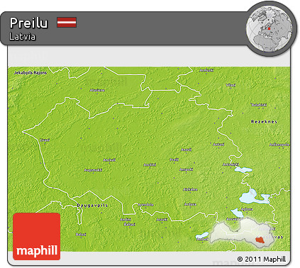 Physical 3D Map of Preilu