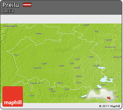 Physical 3D Map of Preilu
