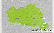 Physical 3D Map of Preilu, lighten, desaturated