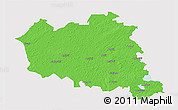 Political 3D Map of Preilu, single color outside