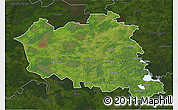 Satellite 3D Map of Preilu, darken