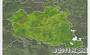 Satellite 3D Map of Preilu, semi-desaturated