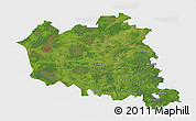 Satellite 3D Map of Preilu, single color outside
