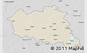 Shaded Relief 3D Map of Preilu, desaturated