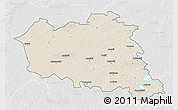 Shaded Relief 3D Map of Preilu, lighten, desaturated