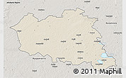 Shaded Relief 3D Map of Preilu, semi-desaturated