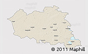 Shaded Relief 3D Map of Preilu, single color outside