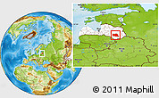 Physical Location Map of Preilu, highlighted country