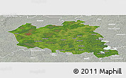 Satellite Panoramic Map of Preilu, lighten, semi-desaturated