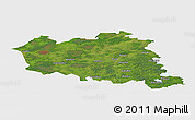 Satellite Panoramic Map of Preilu, single color outside