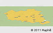 Savanna Style Panoramic Map of Preilu, single color outside