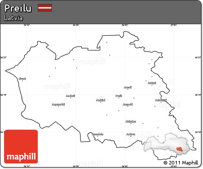Blank Simple Map of Preilu, cropped outside