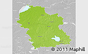 Physical 3D Map of Rezeknes, lighten, desaturated