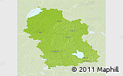 Physical 3D Map of Rezeknes, lighten