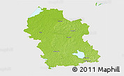 Physical 3D Map of Rezeknes, single color outside