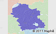 Political 3D Map of Rezeknes, lighten