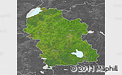 Satellite 3D Map of Rezeknes, desaturated