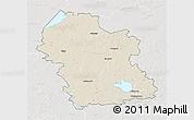 Shaded Relief 3D Map of Rezeknes, lighten, semi-desaturated