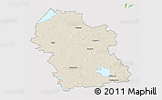 Shaded Relief 3D Map of Rezeknes, single color outside