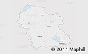Silver Style 3D Map of Rezeknes, single color outside