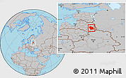 Gray Location Map of Rezeknes