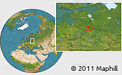 Satellite Location Map of Rezeknes