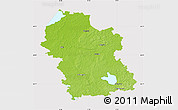 Physical Map of Rezeknes, cropped outside
