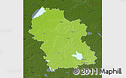 Physical Map of Rezeknes, darken