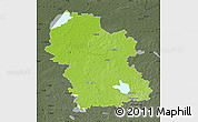 Physical Map of Rezeknes, darken, semi-desaturated