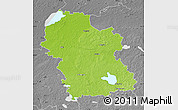 Physical Map of Rezeknes, desaturated