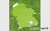 Physical Map of Rezeknes, satellite outside