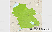 Physical Map of Rezeknes, shaded relief outside