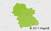 Physical Map of Rezeknes, single color outside